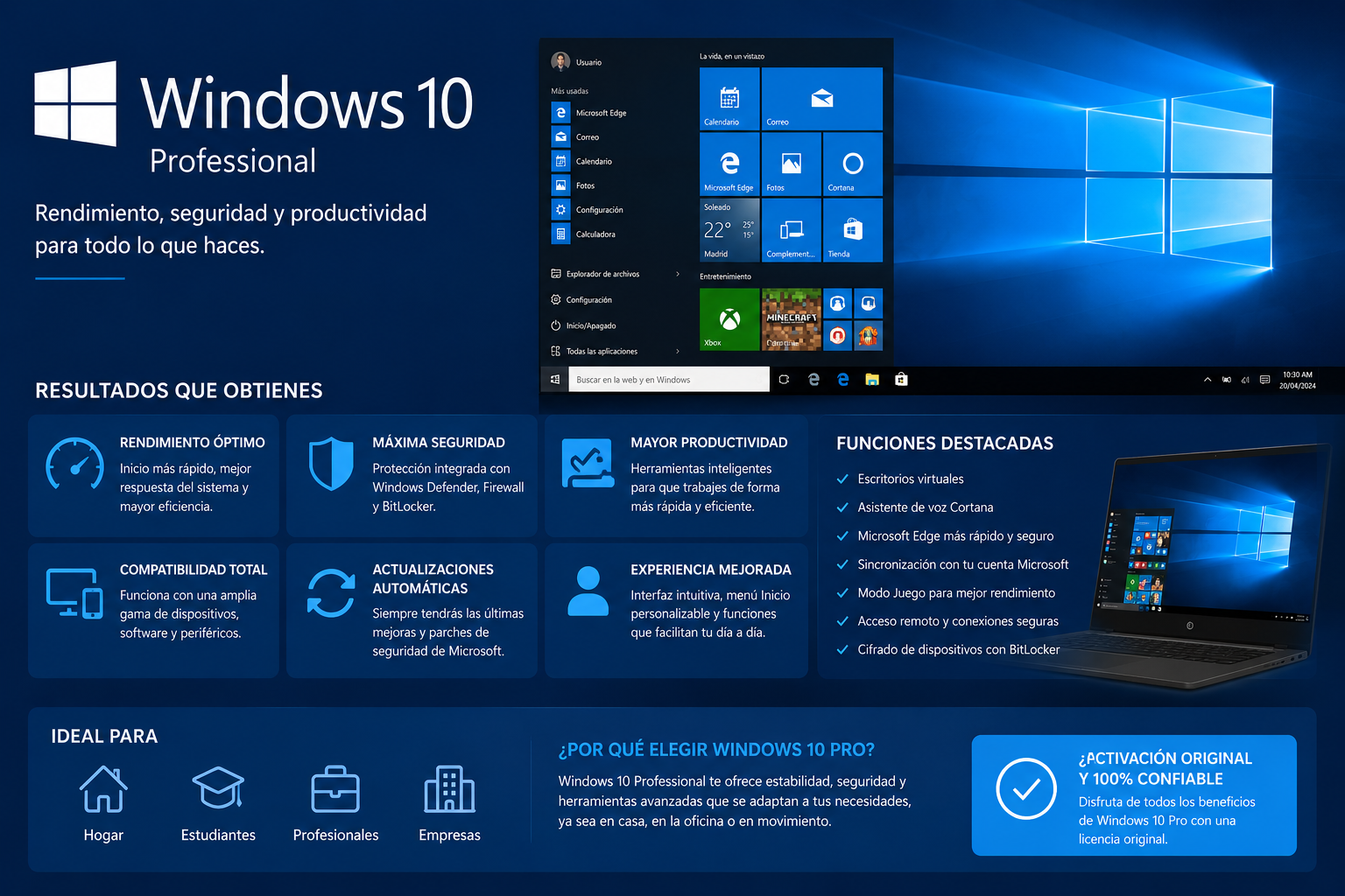 windows 10 profesional descripcion